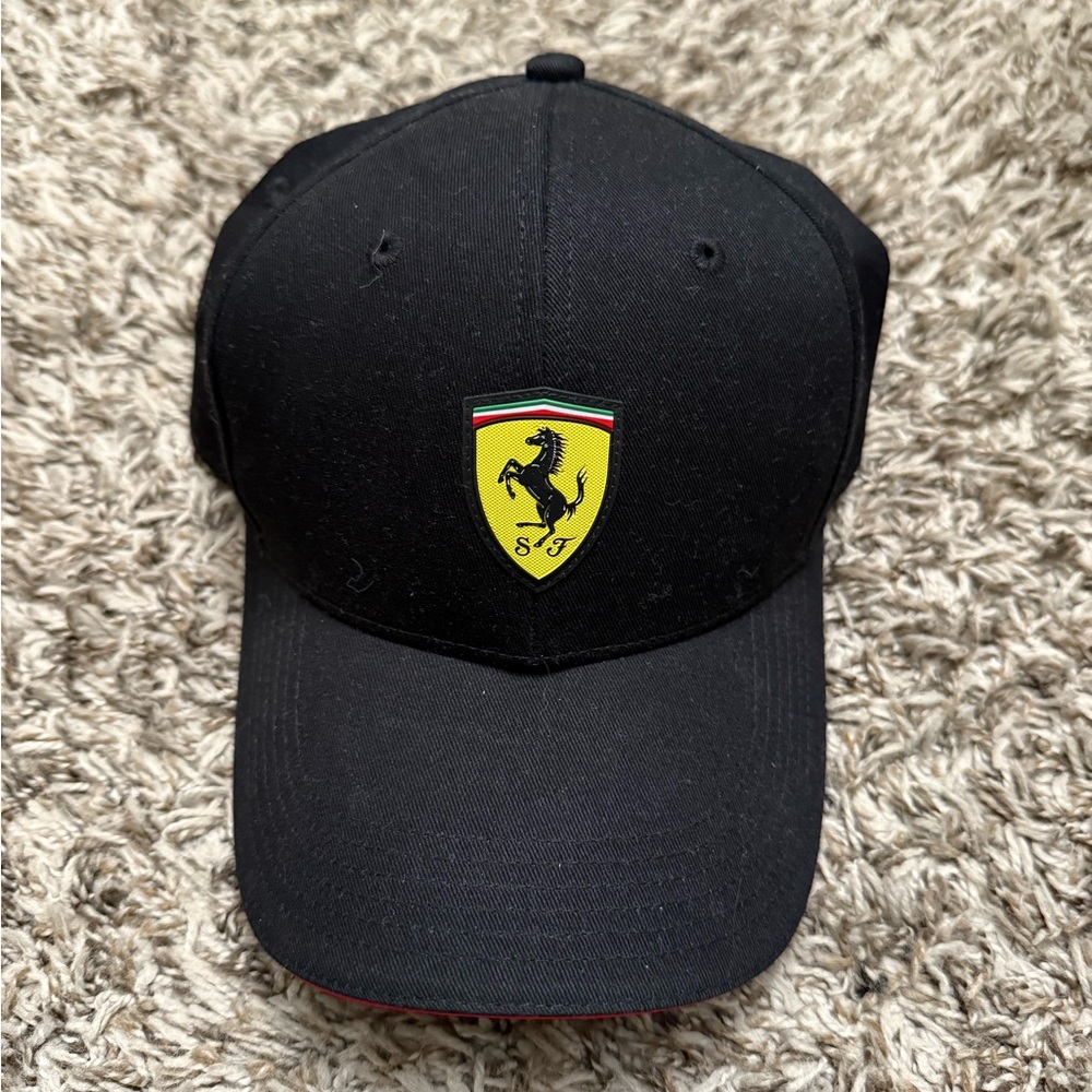 Ferrari Black Hat with Iconic Logo